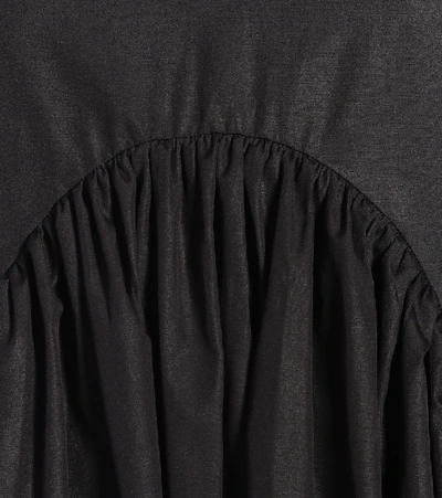 Shop Cecilie Bahnsen Malou Cotton Poplin Minidress In Black