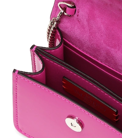 Shop Valentino Vsling Patent Leather Clutch In Purple