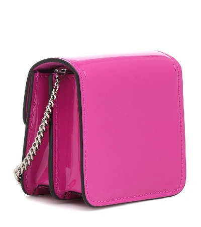 Shop Valentino Vsling Patent Leather Clutch In Purple