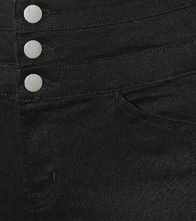Shop J Brand Annalie High-rise Skinny Jeans In Black