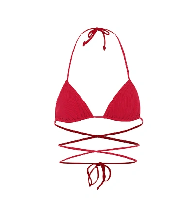 Shop Tropic Of C Praia Bikini Top In Red