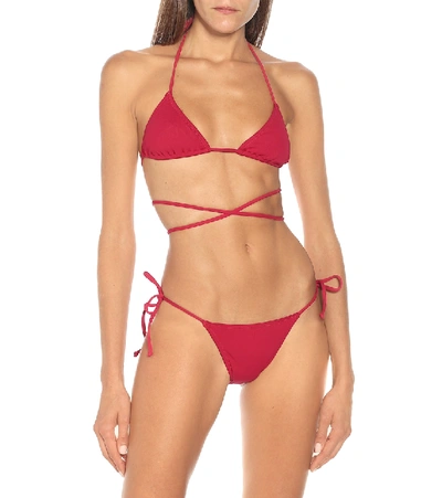 Shop Tropic Of C Praia Bikini Top In Red