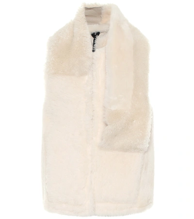 Shop Ann Demeulemeester Reversible Shearling Vest In White