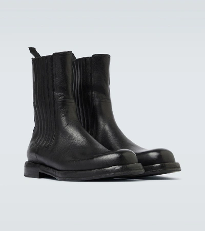 Shop Dolce & Gabbana Leather Ankle Boots In Black