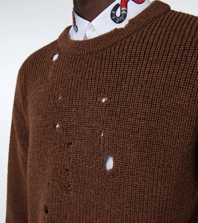 Shop Gucci Wool Sweater In Brown