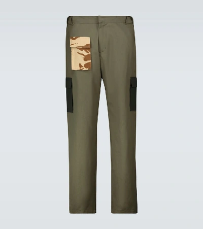 Shop Gr10k Contrast Pocket Cargo Pants In Green