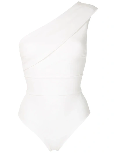Shop Haight One Shoulder One-piece In White