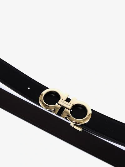 Shop Ferragamo Belt In Black