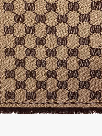 Shop Gucci Scarf In Beige