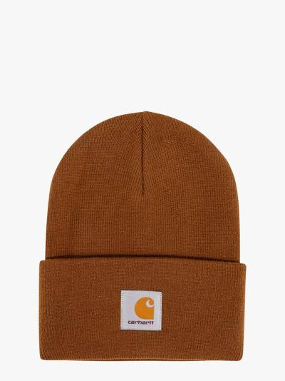 Carhartt Logo-patch Beanie In Brown