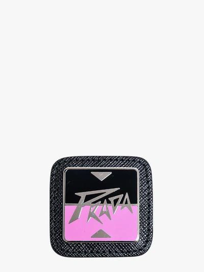 Shop Prada Brooch In Pink