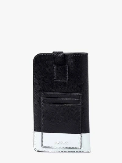 Shop Prada I-phone Case In Black