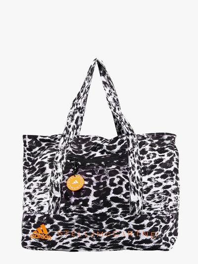 Adidas By Stella Mccartney Leopard Print Logo Tote Bag In Black | ModeSens