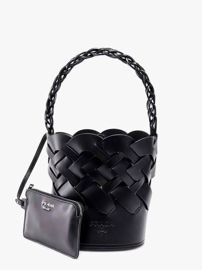 Shop Prada Bucket Bag In Black
