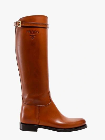 Shop Prada Boots In Brown