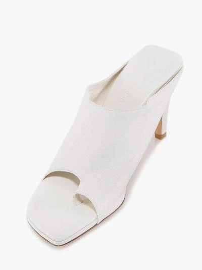 Shop Bottega Veneta Sandals In White