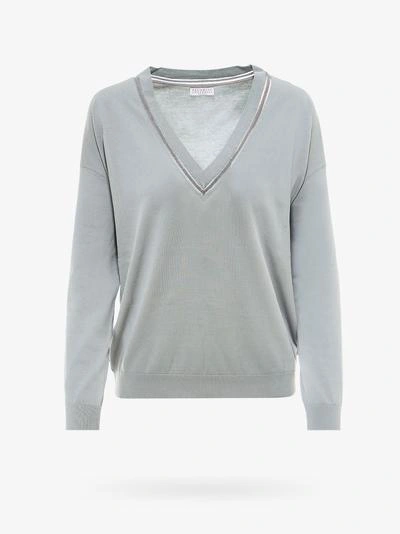 Shop Brunello Cucinelli Sweater In Blue