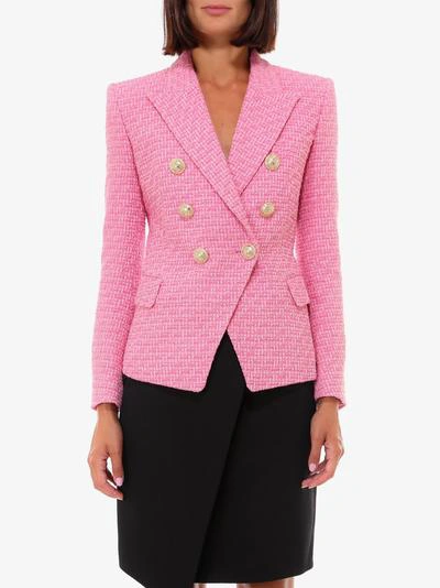 Shop Balmain Jacket In Pink