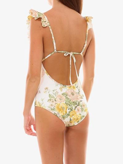 Shop Zimmermann Swim Suit In Beige