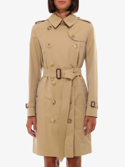 Shop Burberry Trench In Beige