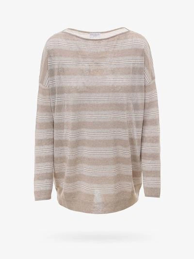 Shop Brunello Cucinelli Sweater In Grey