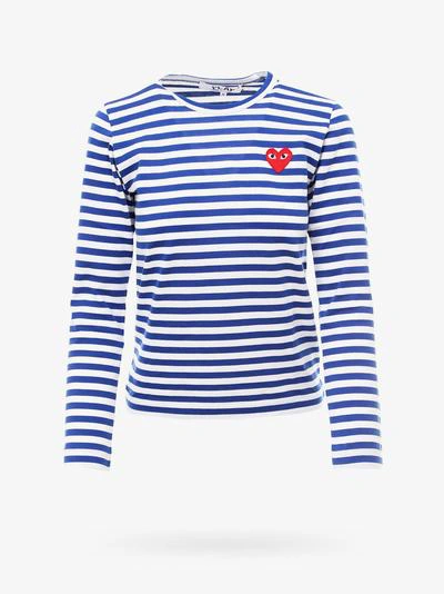 Shop Comme Des Garçons Play T-shirt In Blue