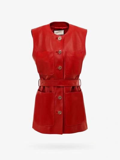 Shop Gucci Vest In Red