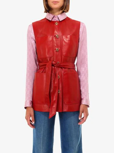 Shop Gucci Vest In Red