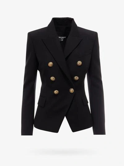 Shop Balmain Blazer In Black