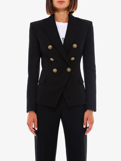 Shop Balmain Blazer In Black