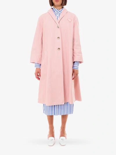 Shop Prada Coat In Pink