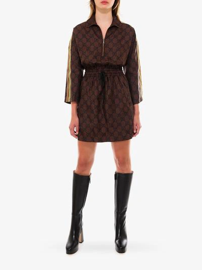Shop Gucci Dress In Brown