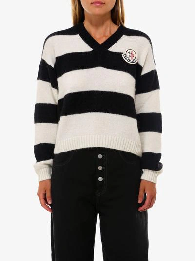 Shop Moncler Sweater In White