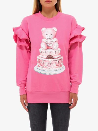 Shop Moschino Sweatshirt In Pink