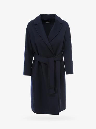 Shop Max Mara Coat In Blue