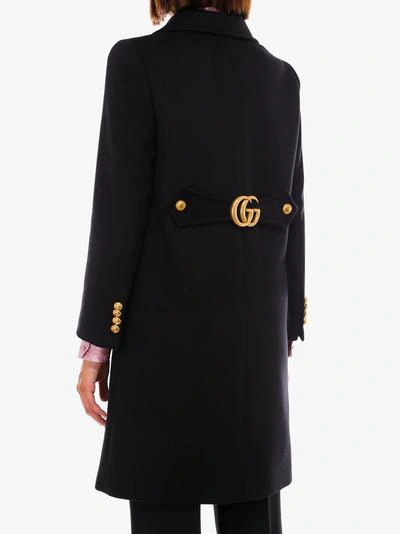 Shop Gucci Coat In Black