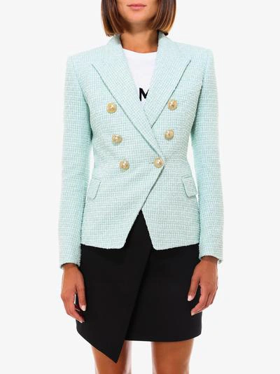 Shop Balmain Jacket In Green