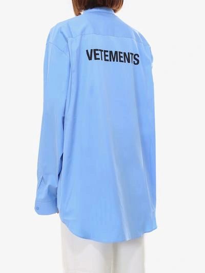 Shop Vetements Shirt In Blue