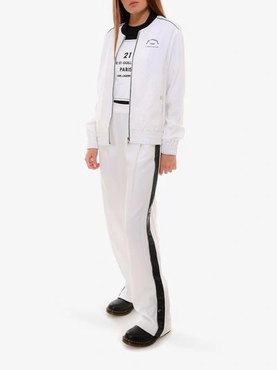 Shop Karl Lagerfeld Jacket In White
