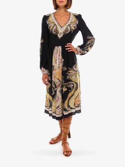 Shop Etro Dress In Black