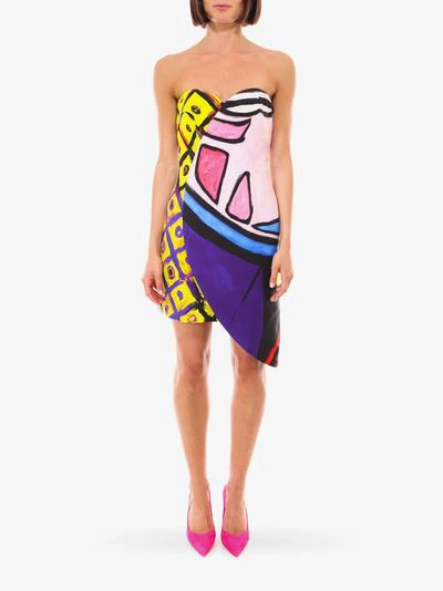 Shop Moschino Dress In Multicolor