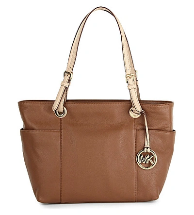 Michael Michael Kors Jet Set Top Zip Tote In Luggage