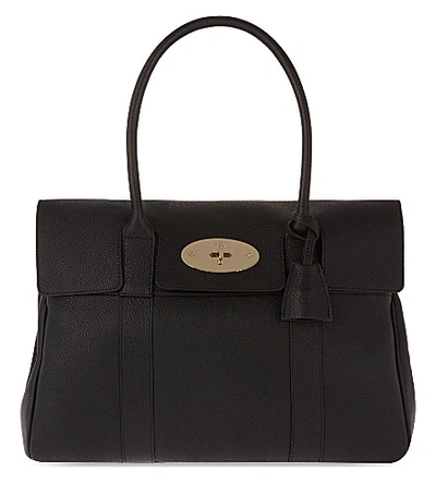 Mulberry Bayswater Small Grained Leather Bag In Black