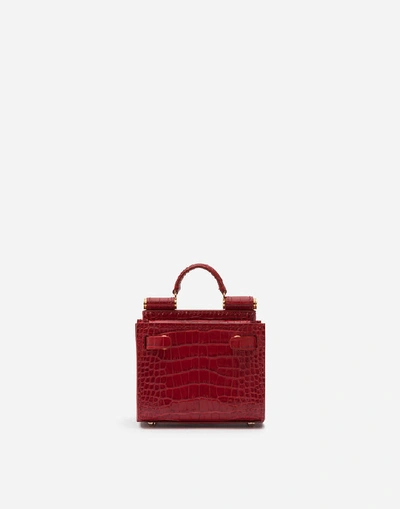 Shop Dolce & Gabbana Clutches, Mini And Micro Bags - Micro Tote Sicily 62 Bag In Calfskin In Red