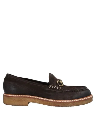 Shop Lidfort Loafers In Dark Brown