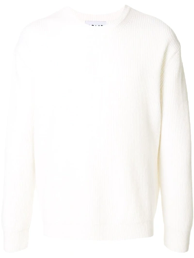 SOLID HOMME RIBBED REGULAR-FIT JUMPER 