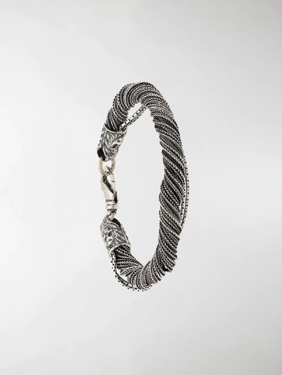 Shop Emanuele Bicocchi Multi String Bracelet In Metallic
