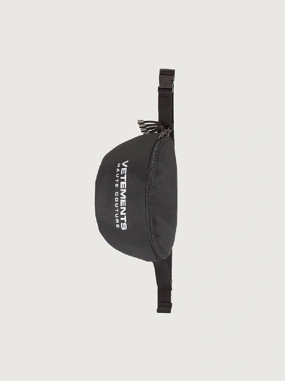 Shop Vetements Poly Canvas Reflector Fanny Pack In Black