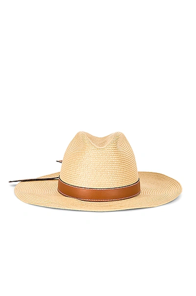 Shop Loewe Paula Panama Hat In Natural & Tan
