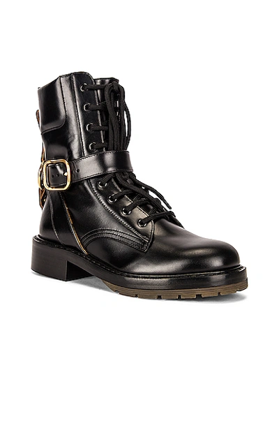 Shop Chloé Diane Combat Boots In Black